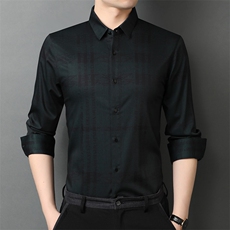 E5182钱塘2020-2秋冬高品质无痕男士长袖衬衫P70主推，男装衬衫，钱塘207-2