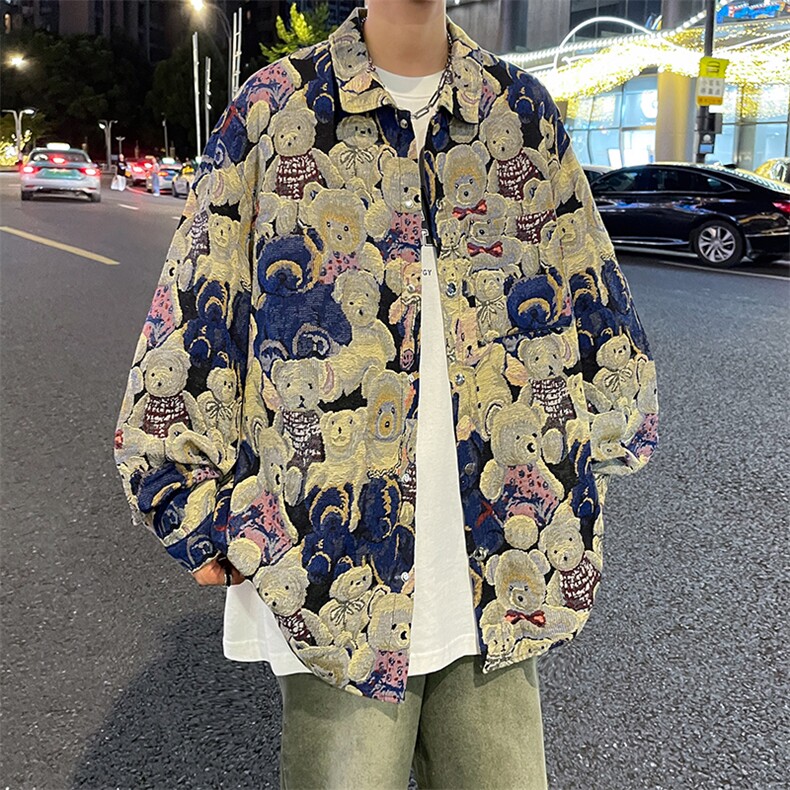 2025秋款小香风外套式潮牌痞帅衬衣CS55-P55-控78,男装衬衫,星座816A（原B366）