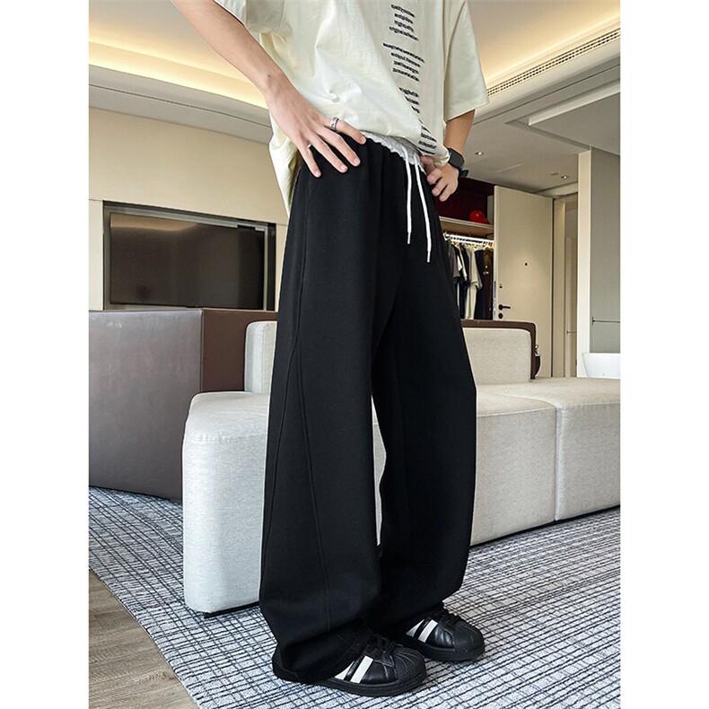 8XL-M春季撞色运动卫裤特大码美式高街直筒阔腿休闲裤KZ1945/P55,男装休闲裤,电商B238