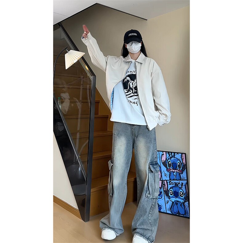 YK86049-P55聚酯纤维春秋新款美式复古设计感双面穿夹克,男装夹克,电商A086-1