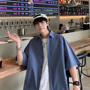 2024夏季男士短袖休闲宽松衬衣潮 C51 P29图片