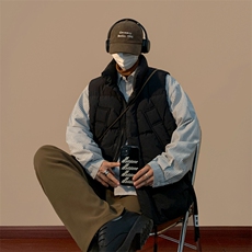 A907-P502024新款美式oversize潮牌棉服冬季加厚背心羽绒马甲男，男装夹克，星座512-6