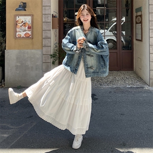 24秋装新品复古拼色牛仔新中式牛仔外套2C239-SS18-P155-K238图片