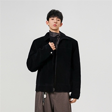 版型超好@！！秋季新款进口翻毛皮绒夹克JK915-批80-控138，男装夹克，电商A072