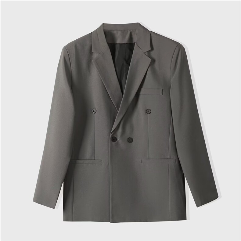 24新款时尚西服上衣休闲经典黑色短款小西装外套310B-1-TK75P65,男装西服套装,星座310B-1