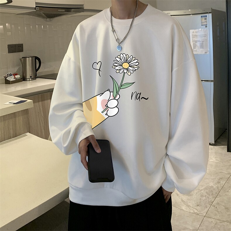 麂皮绒卫衣男大码重磅长袖t恤男JW81265-P35加绒款P45,男装卫衣,电商A040