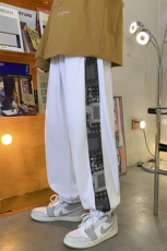 2025春季直筒运动裤腰果花卫裤宽松休闲裤男女A125-DK912-P45，男装休闲裤，电商A125