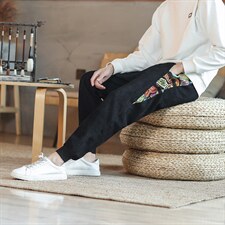 秋冬季灯芯绒风长裤九分裤电商A057-K153-P40（控78），男装休闲裤，电商A057B