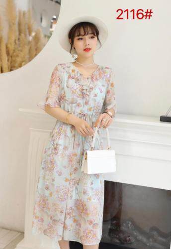 木耳边重工连衣裙，女装连衣裙，罗兰春天