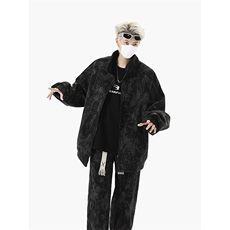 8XL-M超大码加绒加厚保暖扎染休闲套装98控118，男装休闲套装，电商D206-1