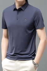 纯色保罗冰丝Polo衫男士夏季限定商务简约衬衫领无痕免烫垂感半袖，男装Polo衫，电商B212（原钱塘6029）