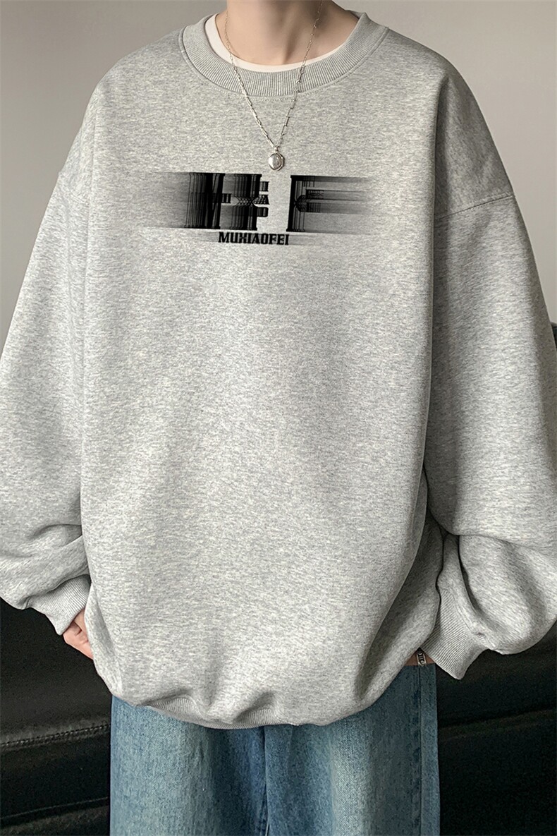 量大优可提供视频2024印花圆领卫衣宽松HD019-1-YL4336-P30,男装卫衣,电商019-1