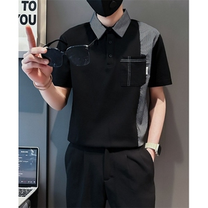 翻领短袖polo衫男休闲百搭青年t恤2025夏季男士带领半袖 TP04图片