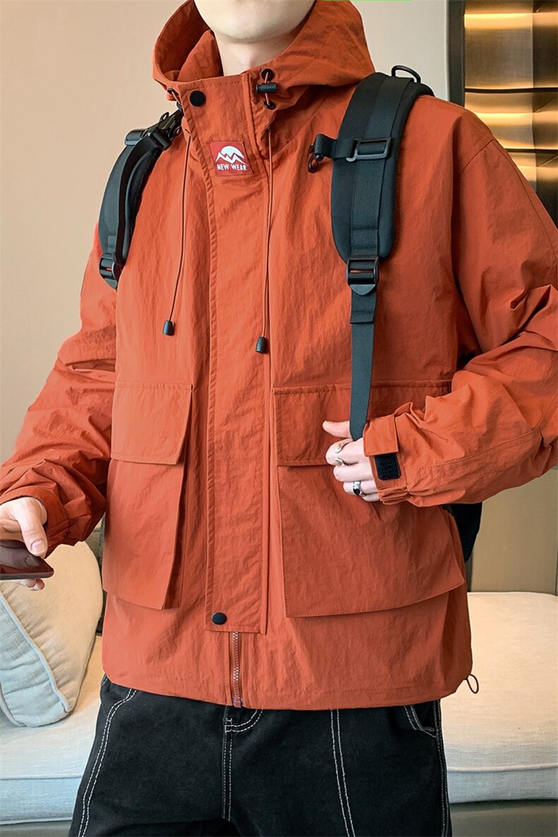 春季新款现货三防户外夹克男连帽冲锋衣外套DSA157B-J93-P60,男装夹克,电商A157B