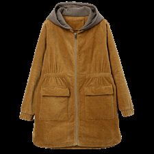 2021年中长款灯芯绒连帽棉衣外套，女装棉衣/棉服，玛其路