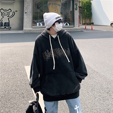 22新款秋复古美式水洗做旧宽松连帽男女中性卫衣301B-JB7886-P68，男装卫衣，星座301B