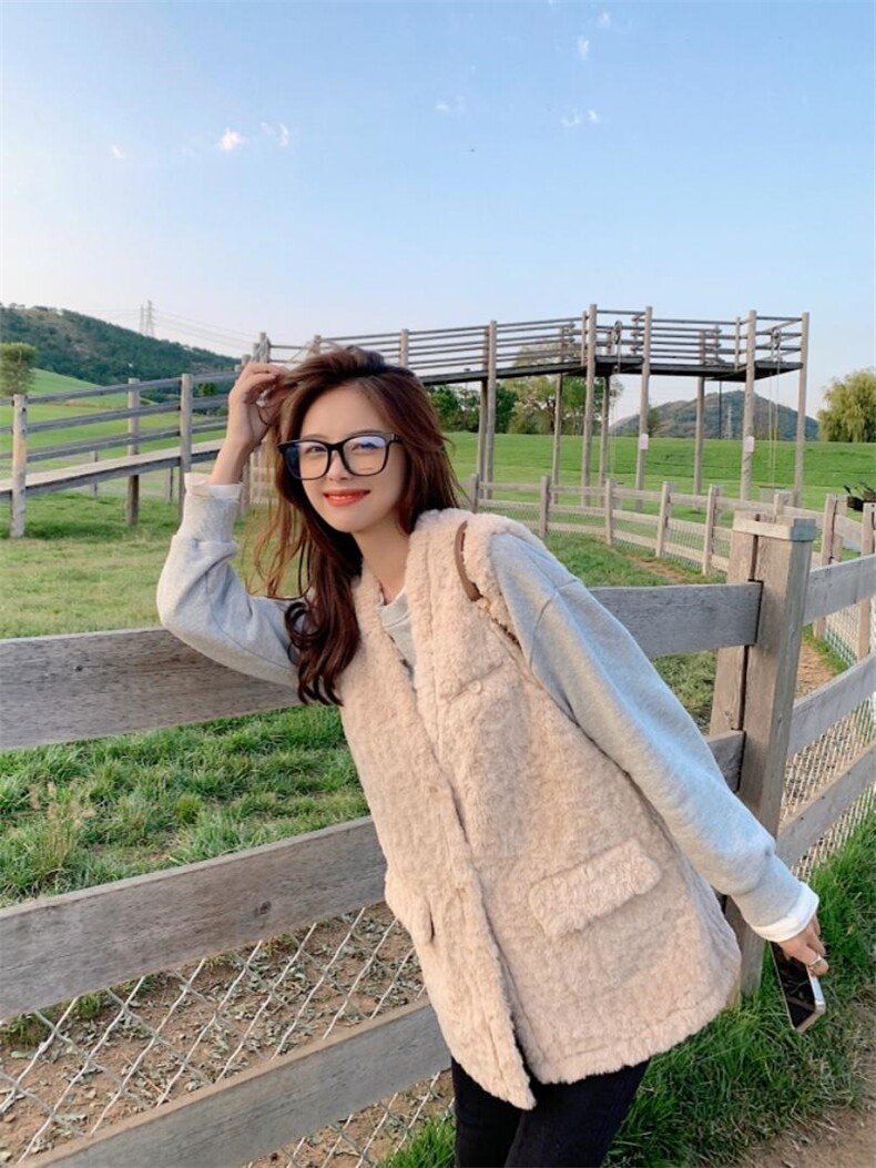 皮毛一体马甲，女装马甲，唯品