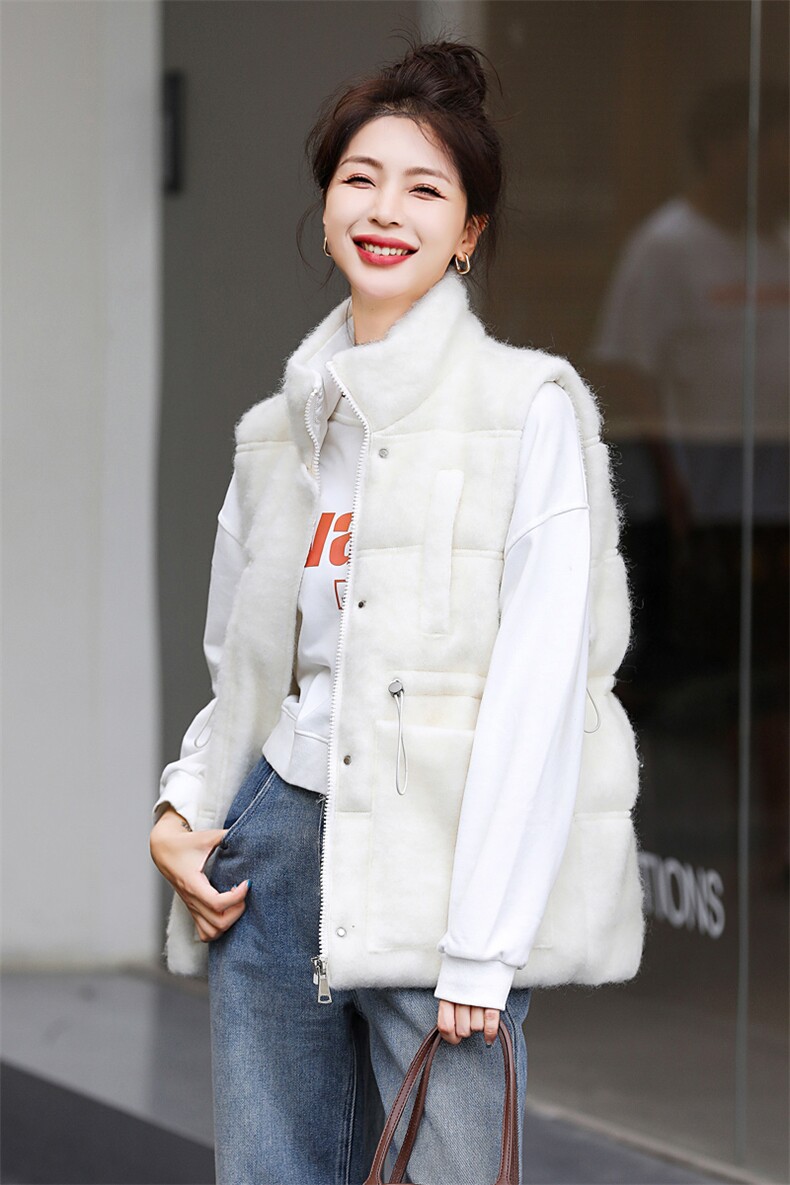绵羊毛90白鸭绒羽绒服马甲女2025冬季新款韩版时尚气质保暖小外套,女装羽绒服,意芙