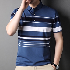 长袖T恤男翻领春季中年男士商务休闲polo衫爸爸体恤衫SFT3129-P62，男装T恤，星座1105-3