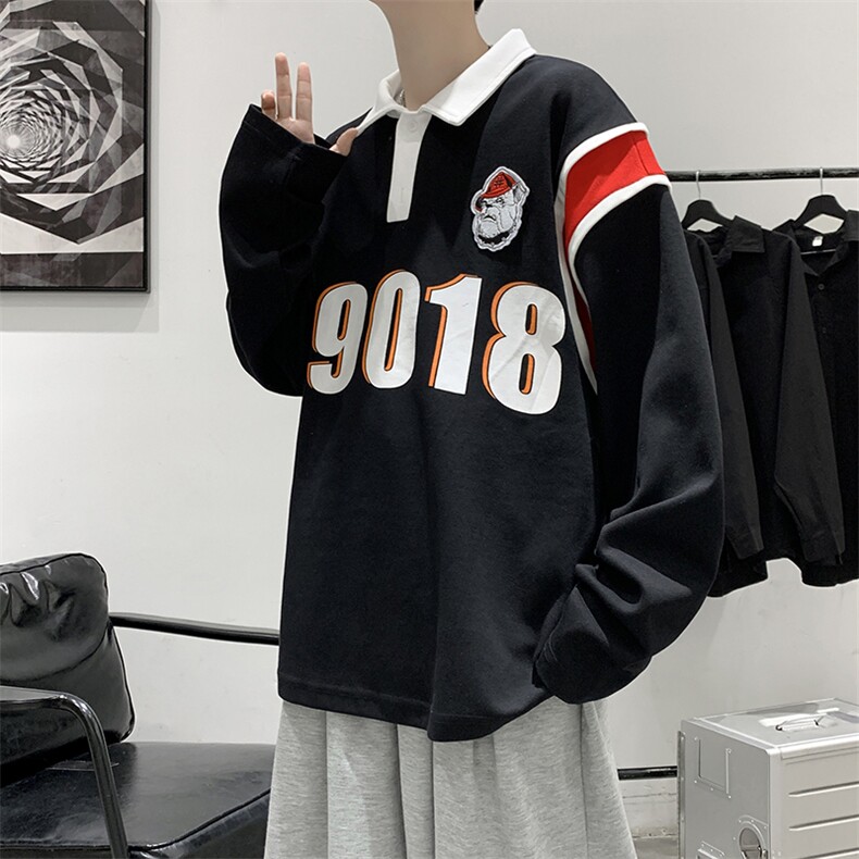2021学院风情侣大码卫衣长袖男POLO衫女上衣打底WY312P75限98,男装卫衣,电商A089-1