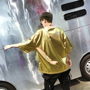 大货足 2019开学季夜店表演hiphop舞台表演出T恤团队KK117 特P35图片