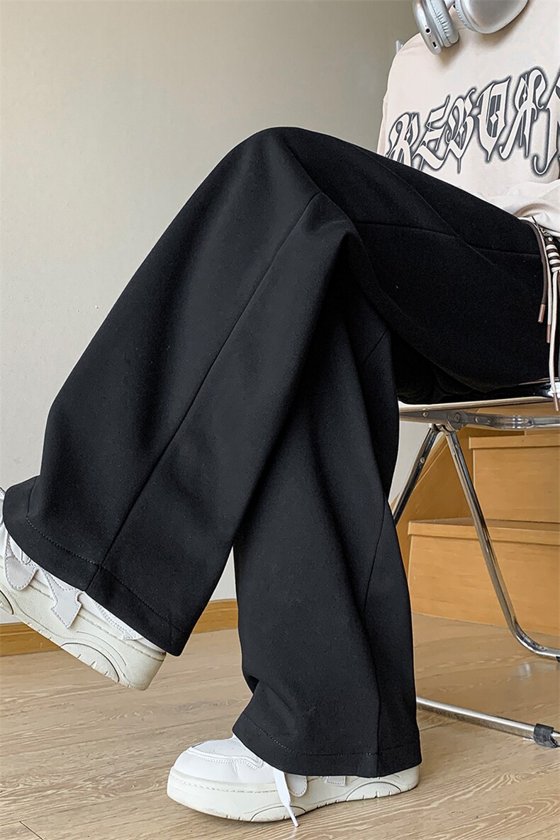 8XL-M特大码休闲裤男生简约休闲日系宽松直通长裤胖子男K933P40,男装休闲裤,电商D206-1