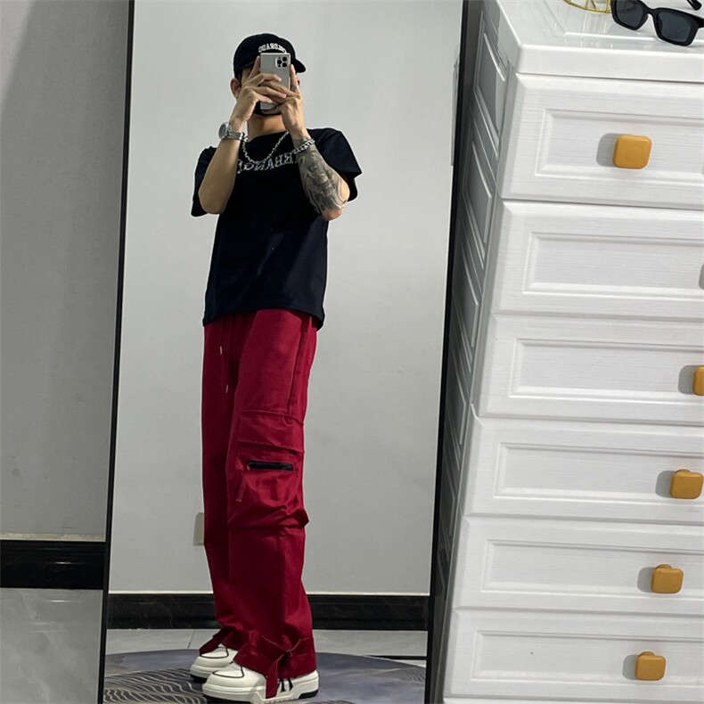美式复古街头嘻哈工装裤高街男女直筒阔腿休闲裤子JX755-P45,男装休闲裤,星座1109-3