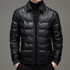 中年男翻领羽绒服男冬季爸爸冬装休闲款外套上衣YL8820102-P270,男装羽绒服,电商B212（原钱塘6029）