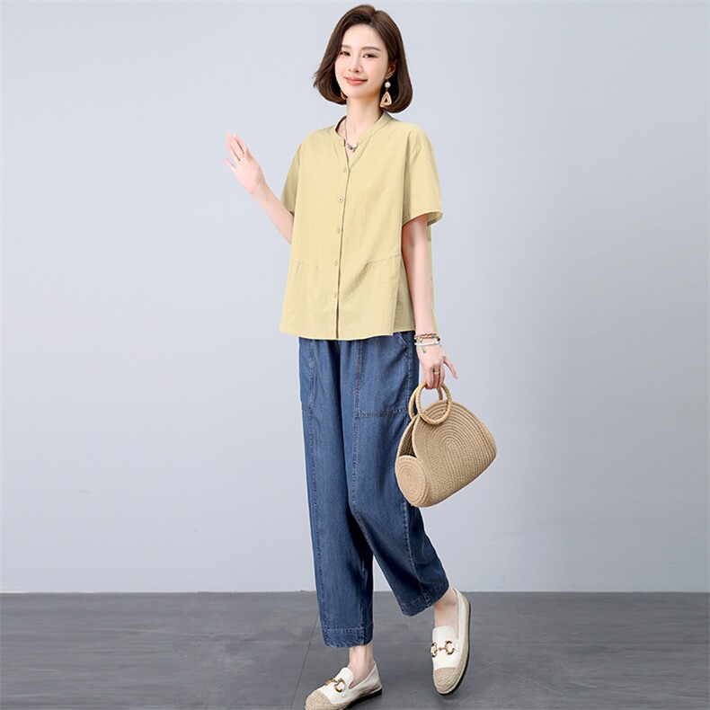 2025年夏季新款休闲文艺两件套女,女装套装/套裙,悦见她