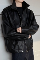 皮衣外套男25新款美式机车秋季痞帅飞行员夹克男XZ514-PY2612-P98，男装皮衣，星座514-2(原B239)