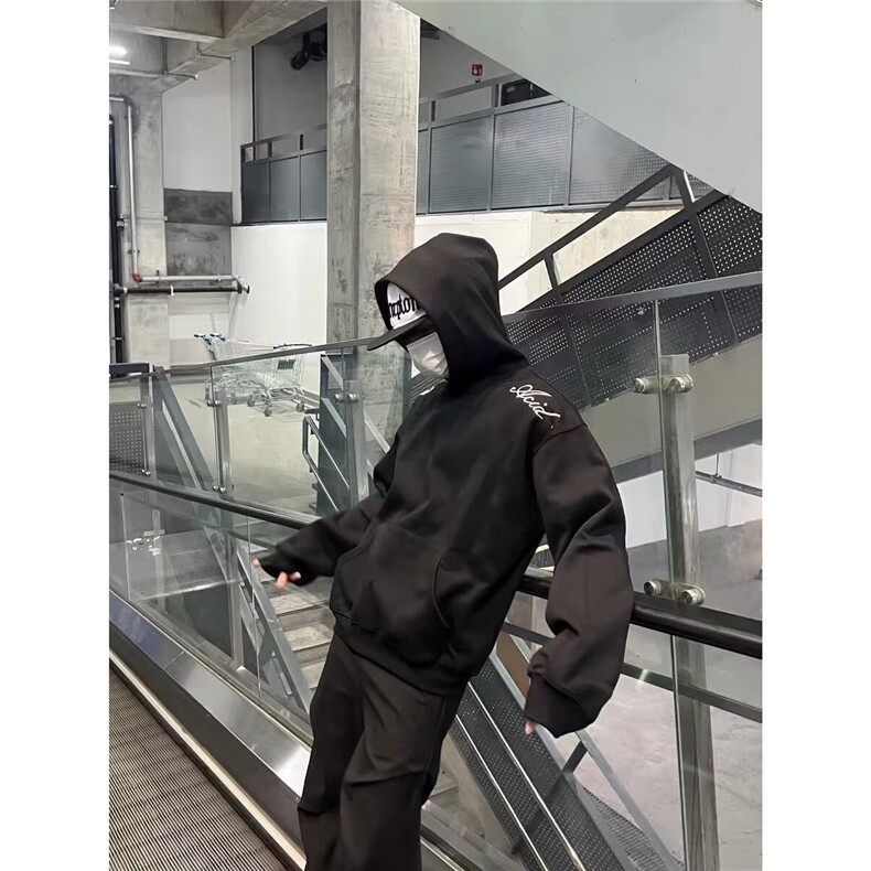 慵懒潮气质原宿百搭简约新款流行文艺华棉复合刺绣卫衣WYT237 P48图片