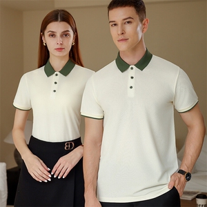 2025春夏新款拼色POLO团服工作服定制 S-6XL印刷刺绣团服L-205P25图片