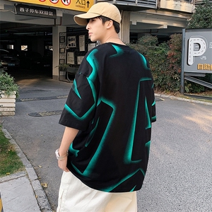 抖音得物高品质 40支双纱精梳棉百搭潮纯棉短袖T恤男女T7197-P45图片