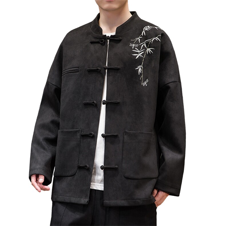 秋冬风外套潮刺绣麂皮绒潮时尚夹克A227-WT308Y-P110-控145,男装夹克,电商A227