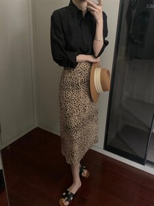 气质豹纹半裙,女装半身裙,Fueeh(4F)