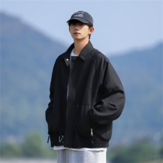 外套男韩版潮流宽松百搭纯色日系帅气2024秋冬ins夹克W6105-P56，男装夹克，星座412-3
