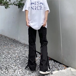 青春流行纯色长裤男时尚潮牌工装裤休闲裤K7066P40图片