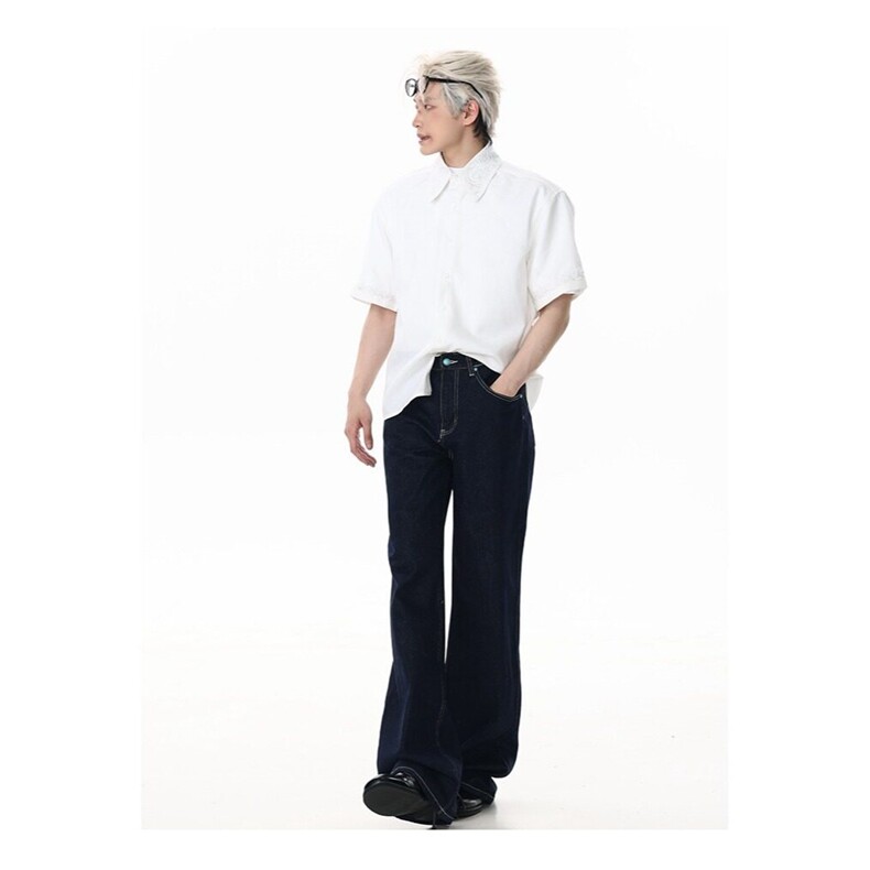 现货短袖黑色美式轻奢气质感衬衫男装2025年新款夏季高级感百,男装T恤,星座218-1（原230）