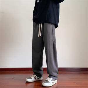 KP631 P55美式潮流休闲裤男港风宽松直筒拖地裤束脚裤卫裤图片