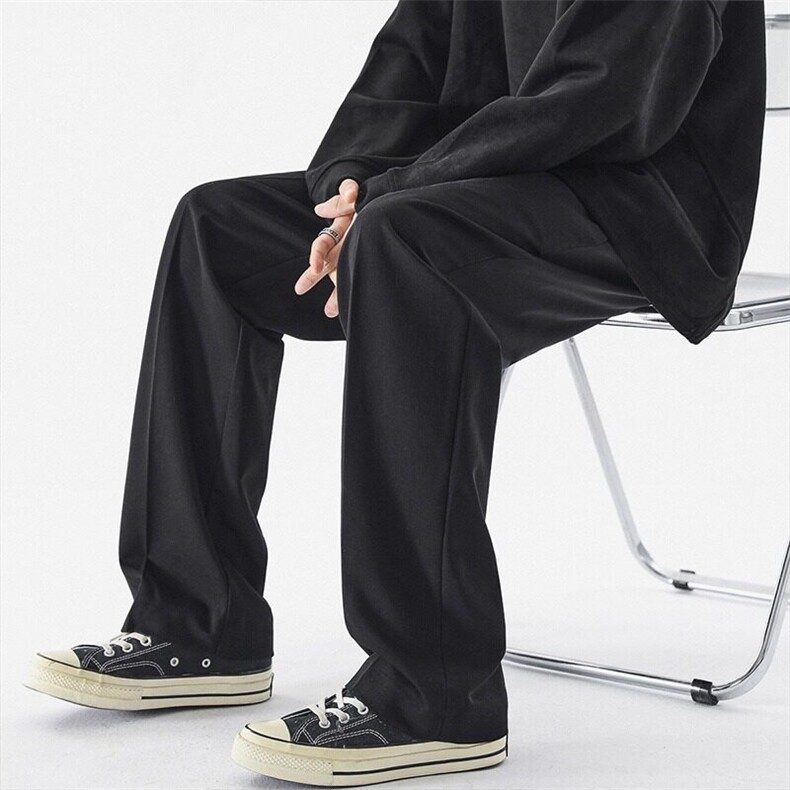 高级感休闲西裤男士春秋垂坠感高端百搭修身薄款长裤,男装西裤,星座218-1（原230）