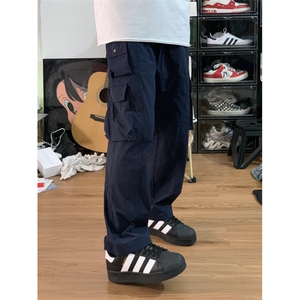 【网图】藏蓝色工装裤男夏季薄款美式机能冲锋裤KZA139LL-特P43图片