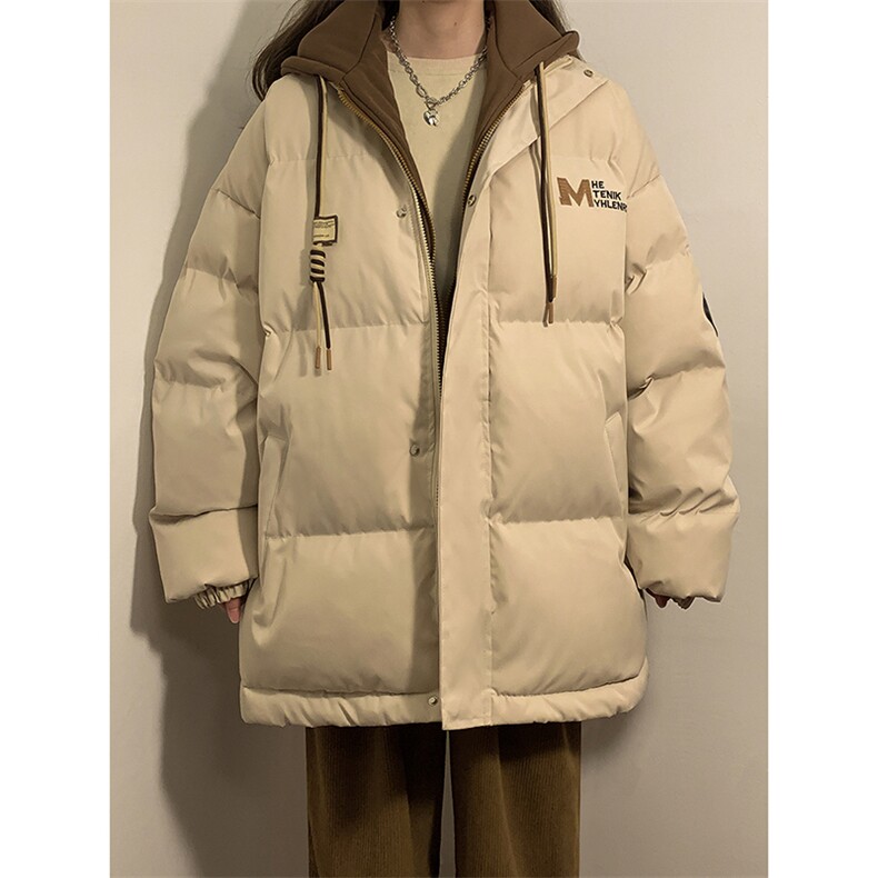冬季宽松/假两件连帽休闲外套潮加厚棉衣XZ102B-1M2682-P125,男装棉衣,星座102B-1