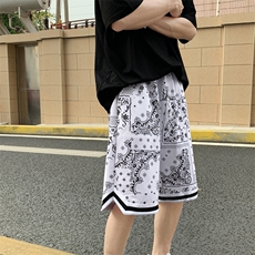 703-DK266-P35夏季腰果花休闲大码短裤M-5XL，男装牛仔裤，星座703