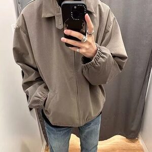 美式复古短款外套男女同款秋冬潮牌高级感痞帅棒球服夹克图片