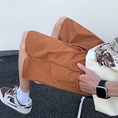 港风纳米皱运动休闲裤美式高街五分裤宽松直通短裤DK200P34，男装休闲裤，星座1204-3