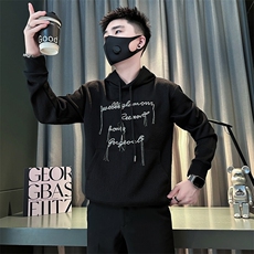 痞帅高级感刺绣男士连帽卫衣外套社会小伙店主风301C-WY51P68控98，男装卫衣，星座301C（原B323）