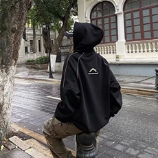 HT219-P50百搭慵懒原宿潮流日系ins重磅350克连帽卫衣，男装卫衣，电商B323A