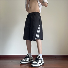 INS夏季新款冰丝条纹百搭速干宽松五分裤B315-K24185-特p25控48，男装牛仔裤，电商B315