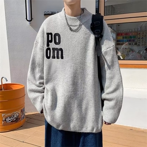 情侣装针织衫秋冬季oversize韩版内搭打底上衣毛衣男 M1297-P45图片