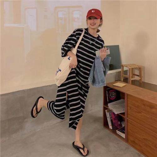 【现货】牛仔两件套针织连衣裙，女装连衣裙，秋水月亮